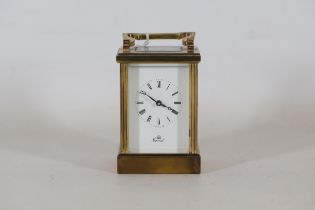 An Imperial Brass Carriage Clock, With White Enamel Dial And Roman Numerals. Back Plate Marked Feri