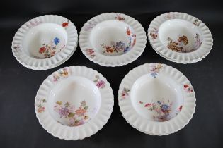 Spode Bowls with Floral Designs