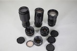 6 Various Canon Lenses Canon FD 50mm Canon Lens FD 35-105mm and others