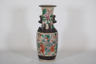 A Japanese Vase Decorated With Battle Scene, 25cm Height