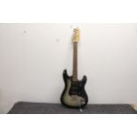Benson Stratocaster Style Electric Guitar in black and green, 6 string