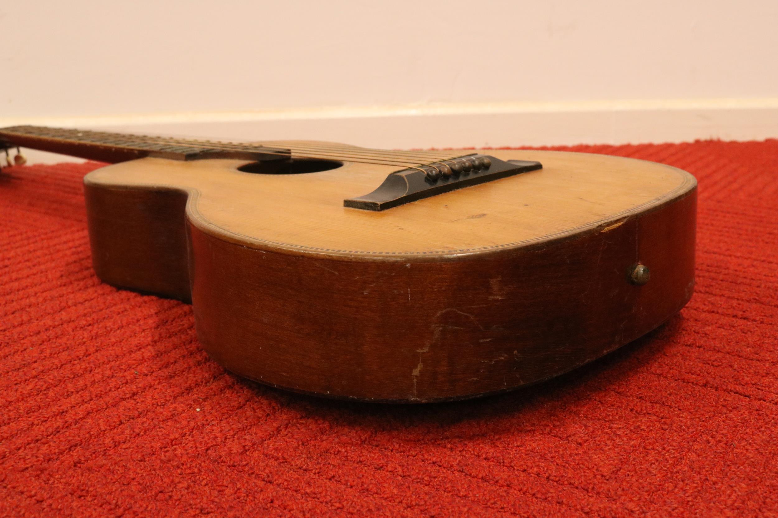 Melodija Menges Vintage Parlour Acoustic Guitar - Image 7 of 8