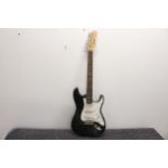 C Giant Electric Guitar Black White Stratocaster Style