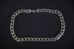 Large Silver Chain Necklace Total Weight 159 Grams