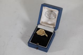 Gold Art Deco Signet Ring 22ct 4 5 Grams Size UK Z