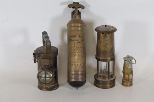 Collection Original Miners Lamps Brass Inspection Lamp Ceag Height 9ï¿½ A 'minimax' Fire