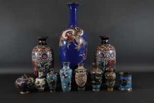 Chinese and Japanese Cloisonne Vases