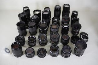 Collection of 31 various Camera Lenses various makers