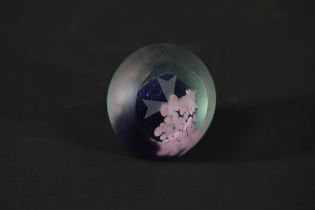 Mdina Glass Paperweight, Signed To The Bottom