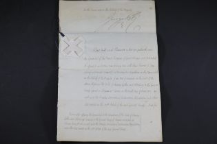 King George Warrant Affixing Great Seal Ratification Treaty Subsidy Duke Saxony Gotha Altenburgh