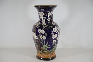 Japanese Studio Vase White Cherry Blossoms