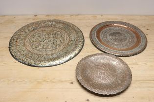 Collection Of Decorative Trays, 1 Egyptian Featuring Pharoahs, The Others Islamic