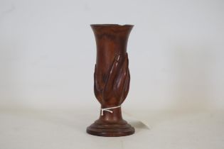 Pitcairn South Pacific Islands Treen Friendship Chalice Goblet Walter Young Made Miro Wood 19cm