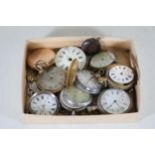 Collection Of Quality Pocket Watches, All Untested, Some Parts, Various Makes And Brands In Varying