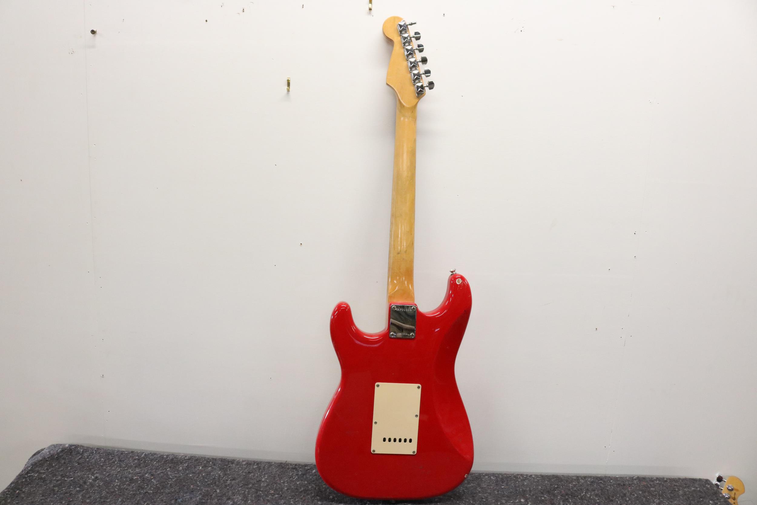 Squire Strat by Fender Red Electric Guitar - Untested. - Image 5 of 10