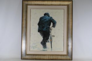 Alexander Millar Away Original Artwork 61cm X 76cm Signed Framed 105cm 89cm Piece An Titled