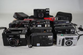 15 Compact Cameras Konica Miranda and Ricoh Various Makers