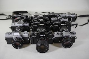 13 Various Minolta Film Cameras To Include 6x Minolta X-300