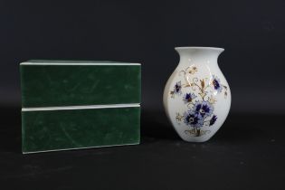 Hungarian Zsolnay Handmade Porcelain Vase 1990's A Beautiful Renowned Manufacturer