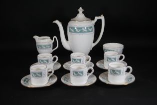 Bone China Coalport Coffee Set 15 Pieces Total Made England Pattern Revelry Adam Green Including