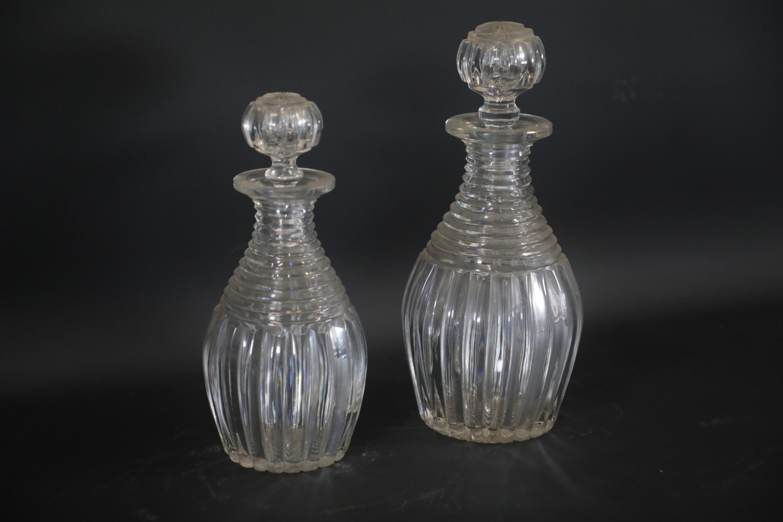 Four Glass Decanters Collection Stoppers Exquisite Features Distinct Accompanied Matching Stopper - Image 17 of 19