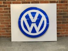 Framed VW Plastic Dealership Emblem Sign
