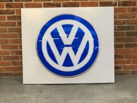 Framed VW Plastic Dealership Emblem Sign