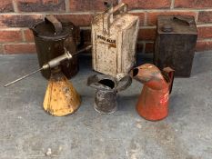 Six Oil/Paraffin Cans