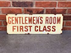 Gentlemen's Room First Class Enamel Sign