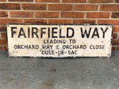 Fairfield Way Aluminium Road Sign