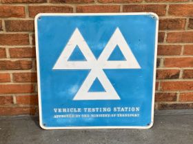 Vehicle Testing Station Sign