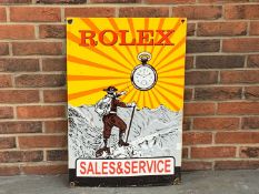 Rolex Sales and Service Enamel Sign