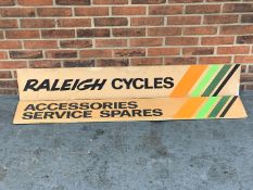 Two Raleigh Cycle Advertising Signs on Card