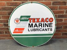 Texaco Marine Lubricants Circular Enamel Sign