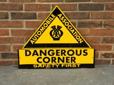 AA Metal Made Dangerous Corner Sign