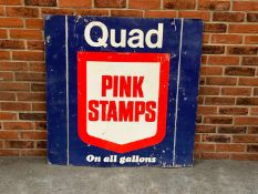 Quad Pink Stamps Aluminium Sign