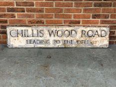 Chillis Wood Road Aluminium Road Sign