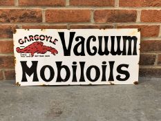 Gargoyle Vacuum Mobiloils Enamel Sign