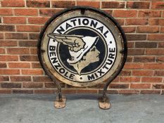 Large National Benzole Wall Hanging Sign