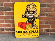 Simba Chai Tea Enamel Sign