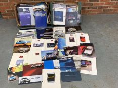 Two Boxes of Mainly Saab and Rover Literature