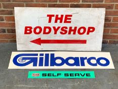 Gilbaro, Bodyshop and Texaco Plastic Signs (3)