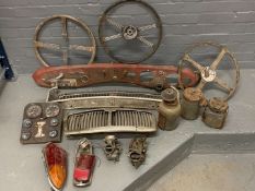 Box of MG Grille, Dash and Assorted Spares