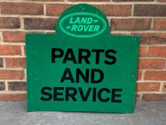 Metal Made Land Rover Parts and Service Sign