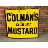 Colmans D.S.F Mustard Enamel Sign