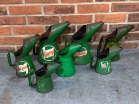 Seven Castrol Oil Pourers