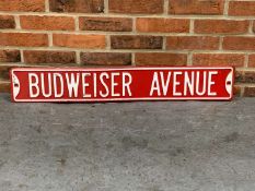 Modern Metal Budweiser Avenue Sign