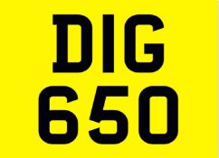 &nbsp; DIG 650 Registration number