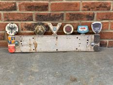 Number Plate Plinth and Quantity of Classic Car Badges