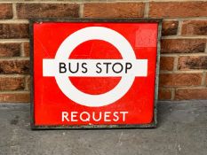 Bus Stop Request Enamel Sign